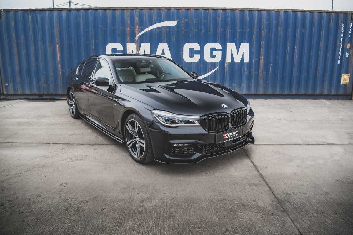 Street+ Spoilerlippe Front Ansatz V.1 passend für BMW 7 M-Paket G11 /G12 schwarz Hochglanz – Ansicht 1