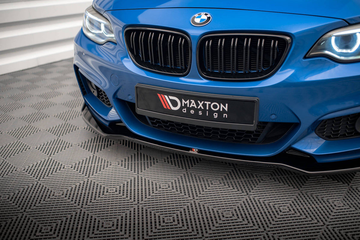 Street+ Spoilerlippe Front Ansatz V.1 passend für BMW 2 M-Paket F22 schwarz Hochglanz – Ansicht 3