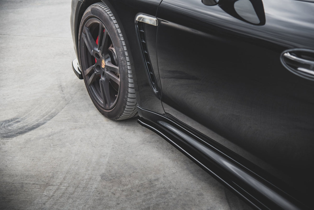 Street+ Seitenschweller Leisten V.2 passend für Porsche Panamera Turbo 970 Facelift schwarz Hochglanz – Ansicht 5