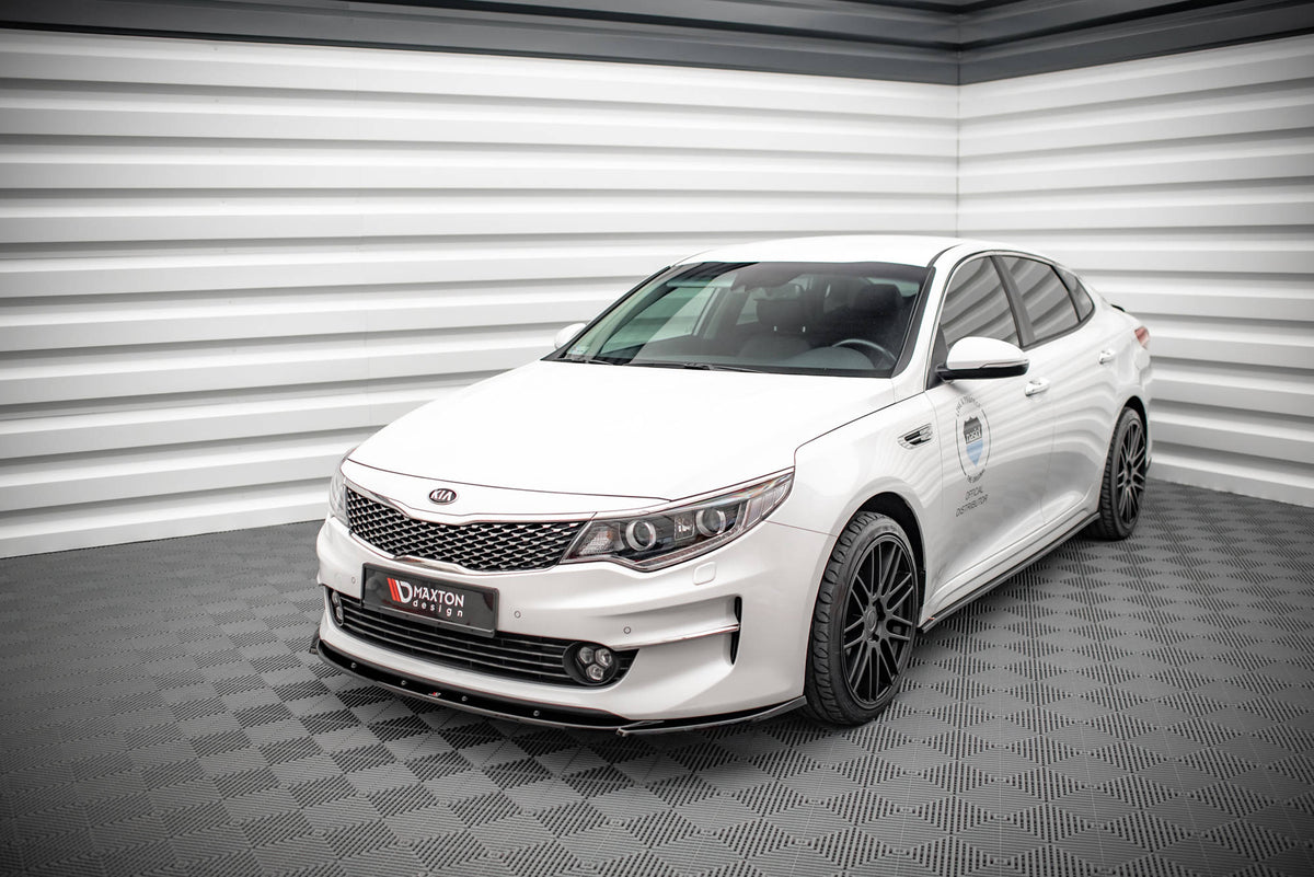Street+ Spoilerlippe Front Ansatz V.2 passend für Kia Optima Mk4 schwarz Hochglanz – Ansicht 1