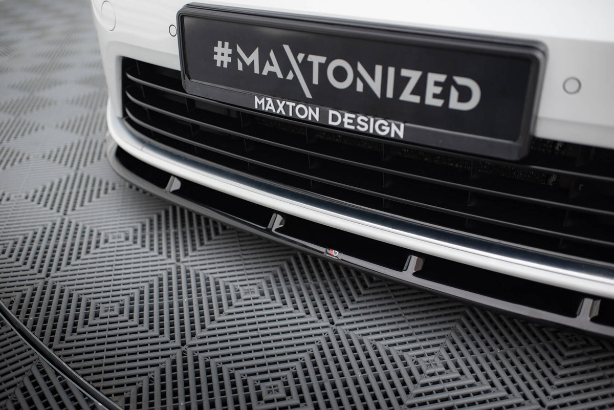 Street+ Spoilerlippe Front Ansatz V.6 passend für VW Golf R / R-Line Mk7 schwarz Hochglanz – Ansicht 4