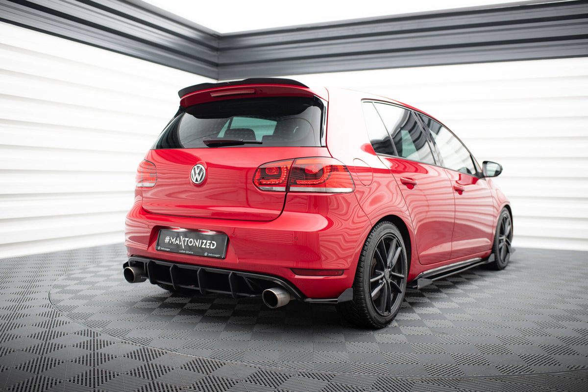 Hintere Seiten Flaps passend für VW Golf GTI Mk6 schwarz Hochglanz – Ansicht 1