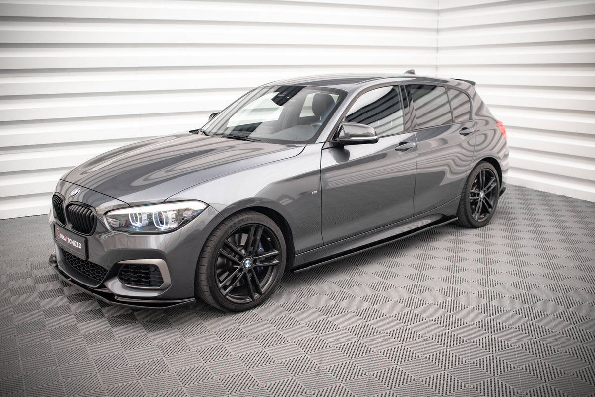 Street+ Seitenschweller Leisten V.2 passend für. BMW 1er M135i / M140i / M-Paket F20 schwarz Hochglanz – Ansicht 4