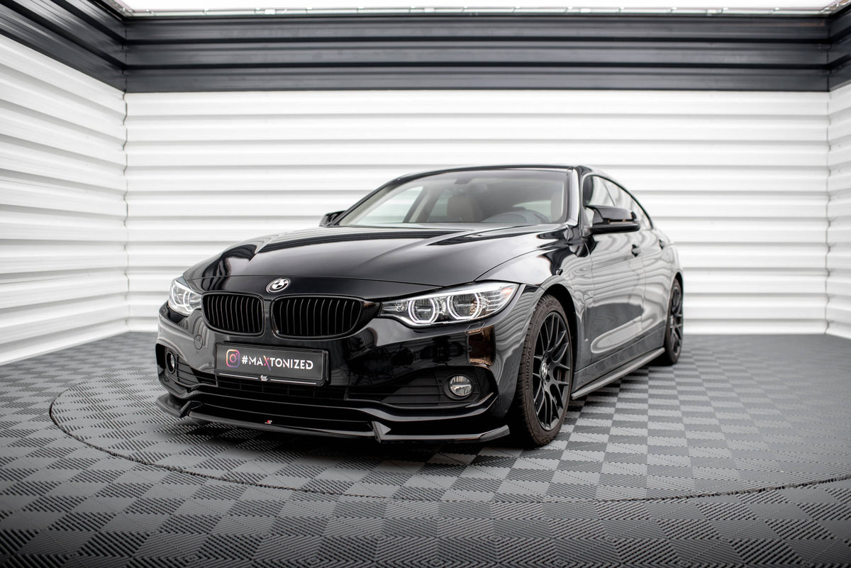 Street+ Spoilerlippe Front Ansatz V.2 passend für BMW 4er Coupe / Gran Coupe / Cabrio F32 / F36 / F33 schwarz Hochglanz – Ansicht 4