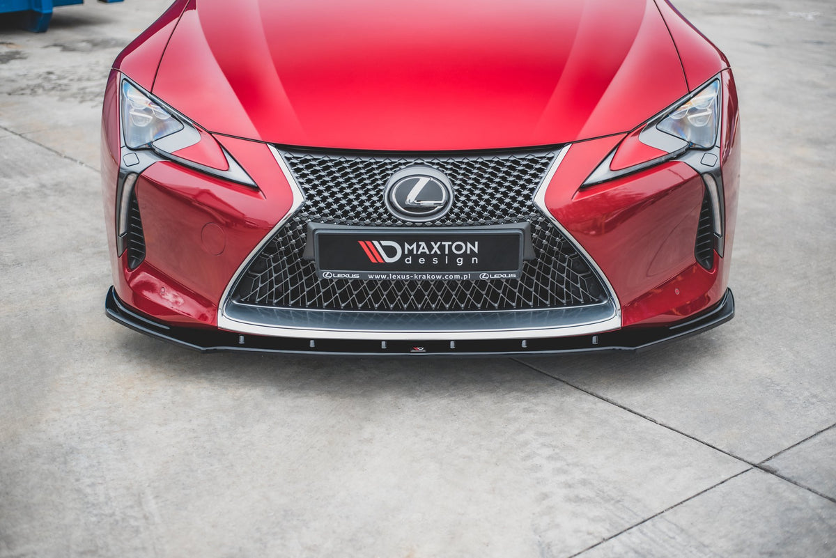 Street+ Spoilerlippe Front Ansatz V.1 passend für Lexus LC 500 schwarz Hochglanz – Ansicht 4