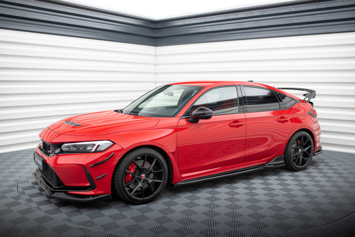Street+ Seitenschweller Leisten passend für V.1 passend für Honda Civic Type-R Mk 11 schwarz Hochglanz – Ansicht 1
