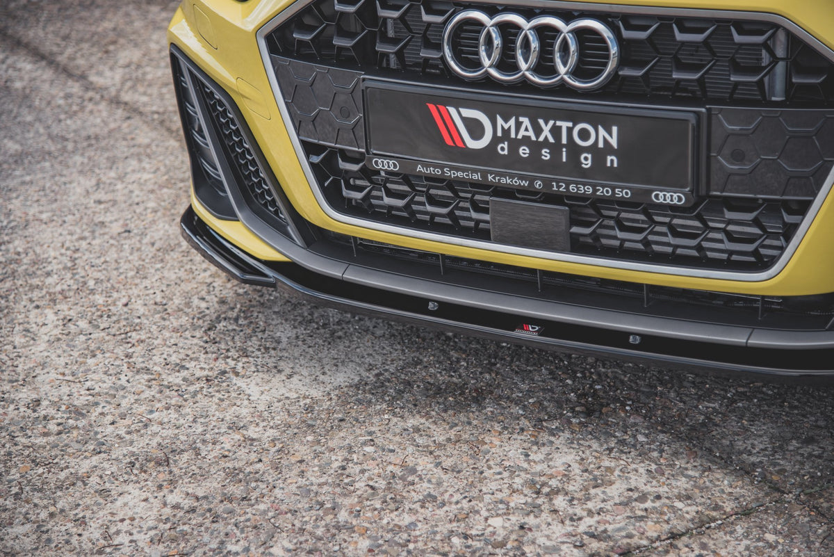 Street+ Spoilerlippe Front Ansatz V.2 passend für Audi A1 S-Line GB schwarz Hochglanz – Ansicht 6