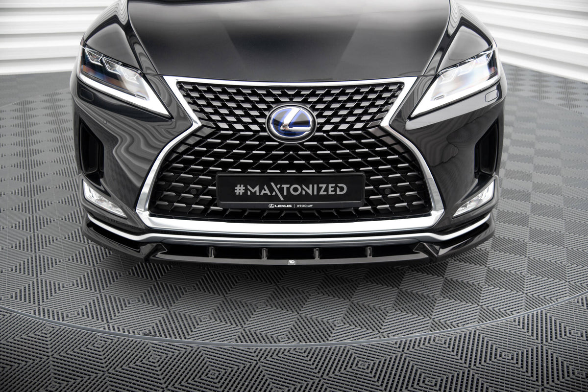 Street+ Spoilerlippe Front Ansatz passend für Lexus RX Mk4 Facelift schwarz Hochglanz – Ansicht 3