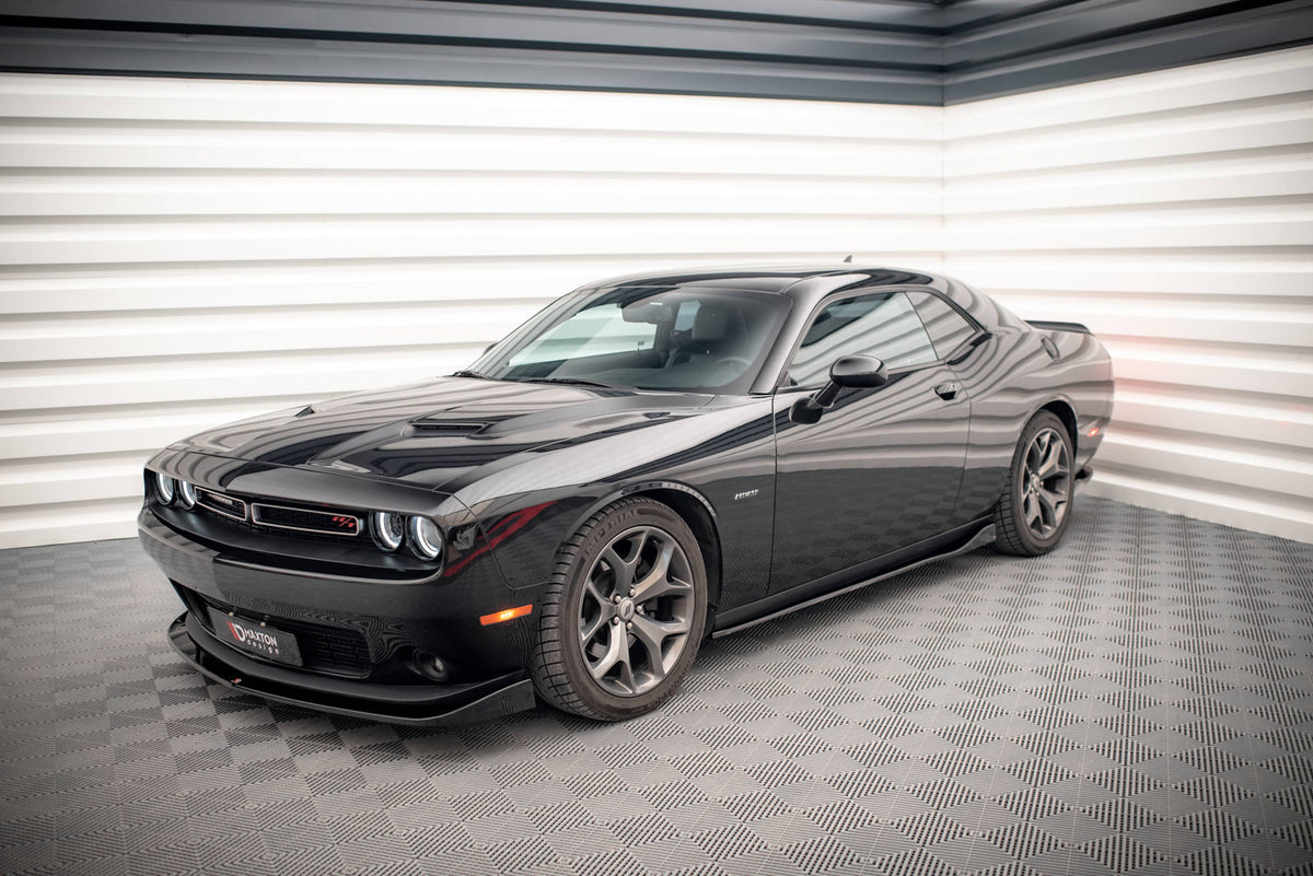 Street+ Seitenschweller Leisten passend für Dodge Challenger GT Mk3 Facelift schwarz Hochglanz – Ansicht 4