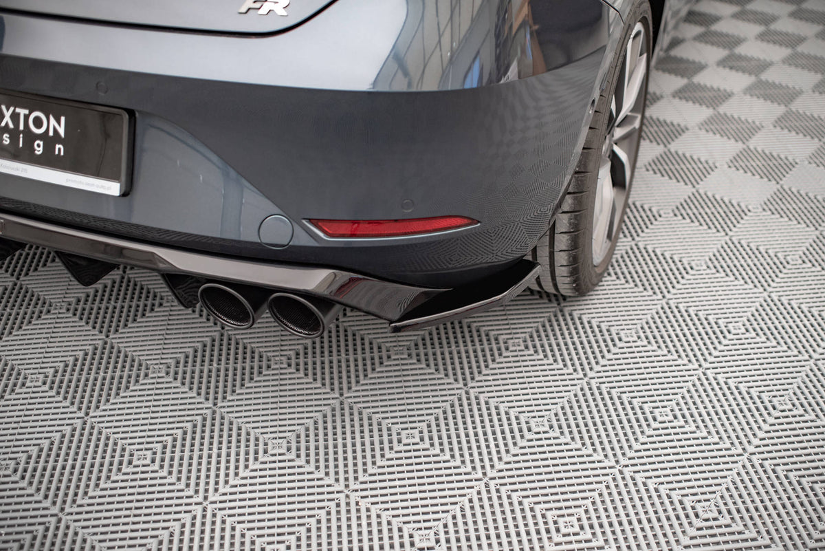 Heck Ansatz Flaps Diffusor passend für Seat Leon FR Hatchback Mk4 schwarz Hochglanz – Ansicht 4