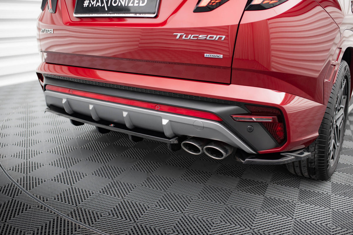 Street+ Mittlerer Diffusor RACE passend für Hyundai Tucson N-Line Mk4 schwarz Hochglanz – Ansicht 5
