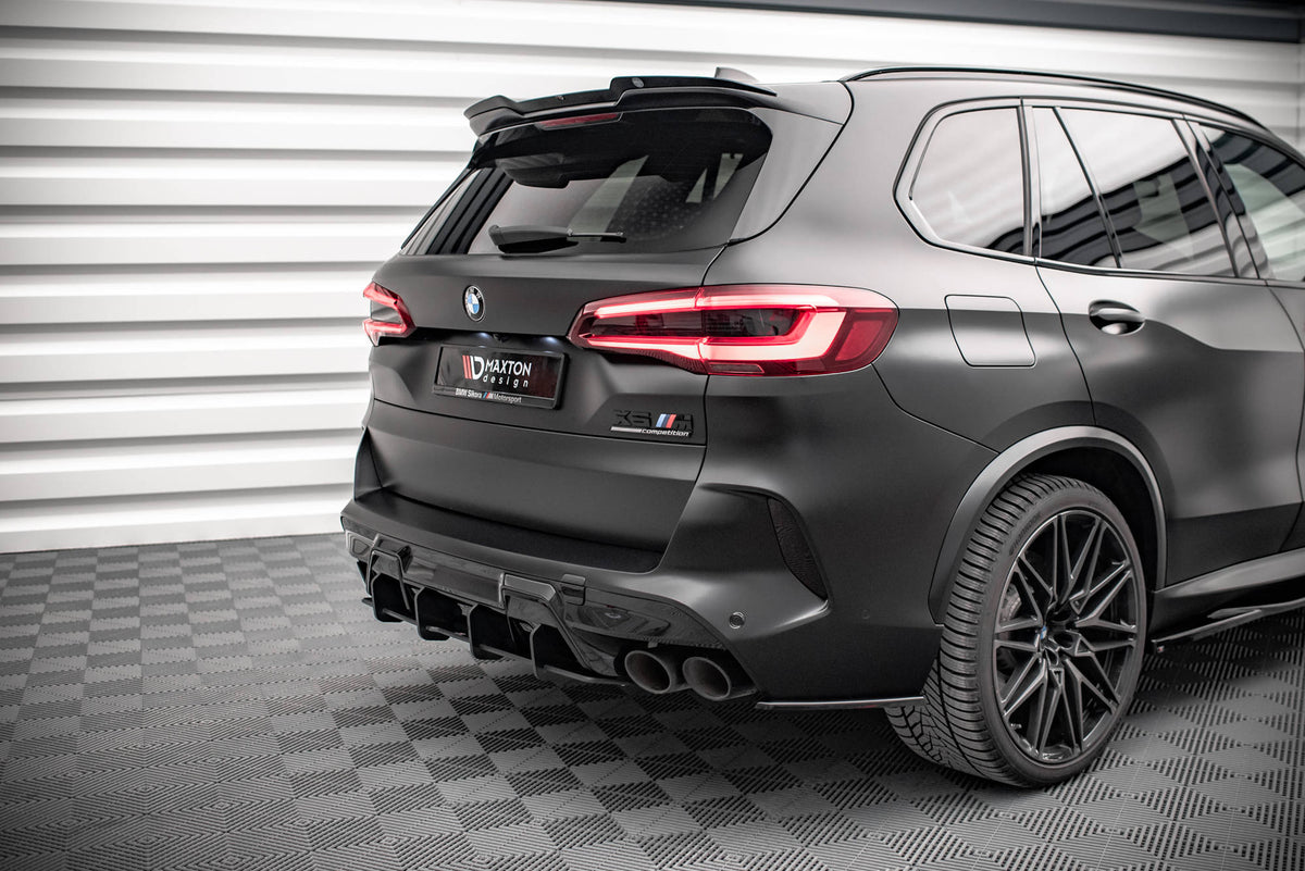 Heck Ansatz Flaps Diffusor passend für BMW X5M F95 / F95 Facelift schwarz Hochglanz – Ansicht 3