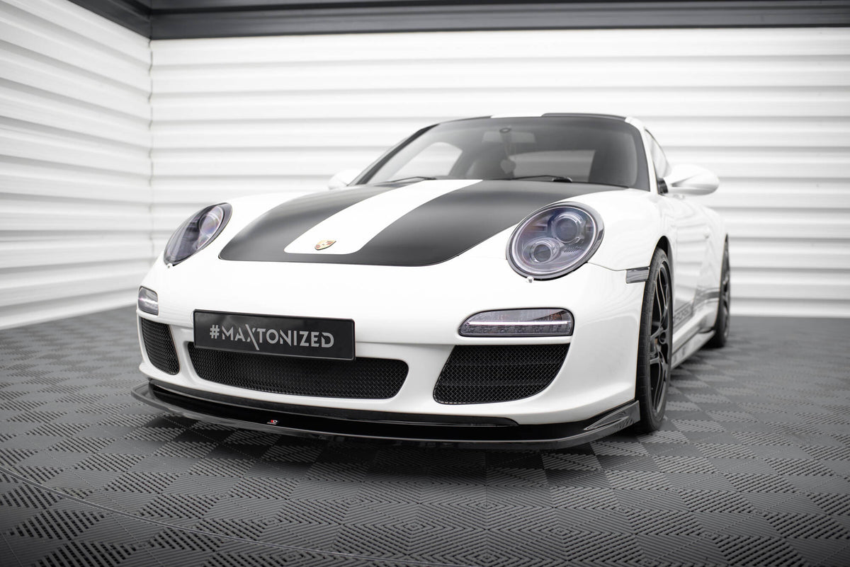 Street+ Spoilerlippe Front Ansatz V.2 passend für Porsche 911 Carrera 997 Facelift schwarz Hochglanz – Ansicht 4