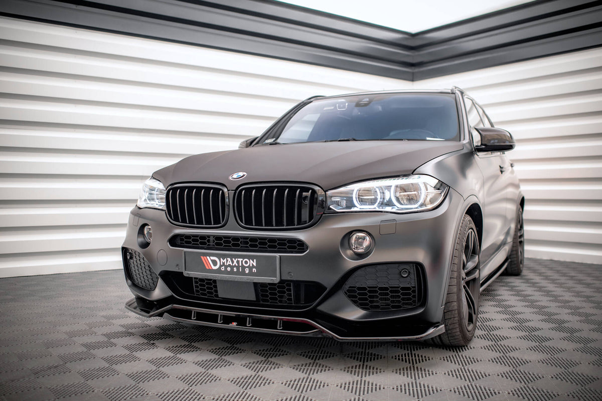 Street+ Spoilerlippe Front Ansatz V.2 passend für BMW X5 M-Paket F15 schwarz Hochglanz – Ansicht 4