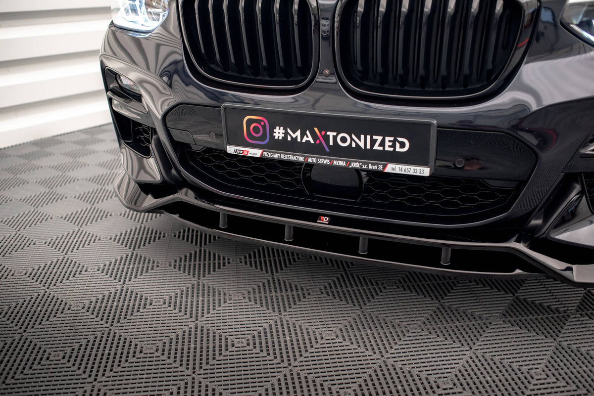 Street+ Spoilerlippe Front Ansatz V.2 passend für BMW X3 M40d / M40i / M-Paket G01  schwarz Hochglanz – Ansicht 3