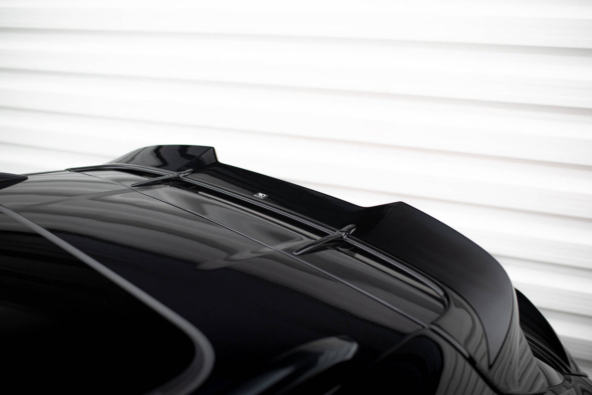 Höher Heckspoiler Lippe 3D Porsche Macan GTS Mk1 Facelift 2 schwarz Hochglanz – Ansicht 5