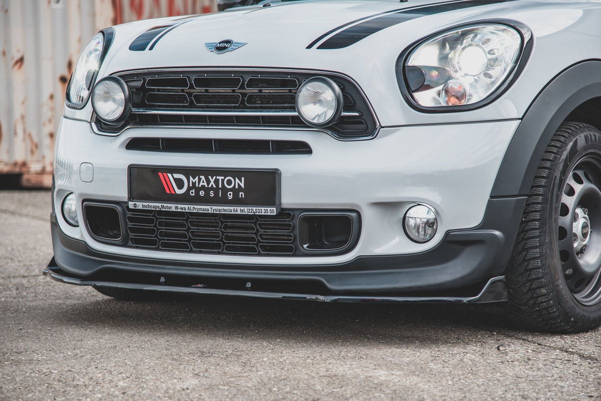 Street+ Spoilerlippe Front Ansatz passend für Mini Countryman Mk1 JCW  schwarz Hochglanz – Ansicht 5