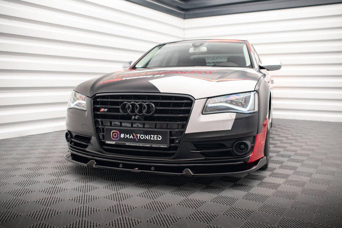 Street+ Spoilerlippe Front Ansatz V.2 passend für Audi S8 D4 schwarz Hochglanz – Ansicht 4