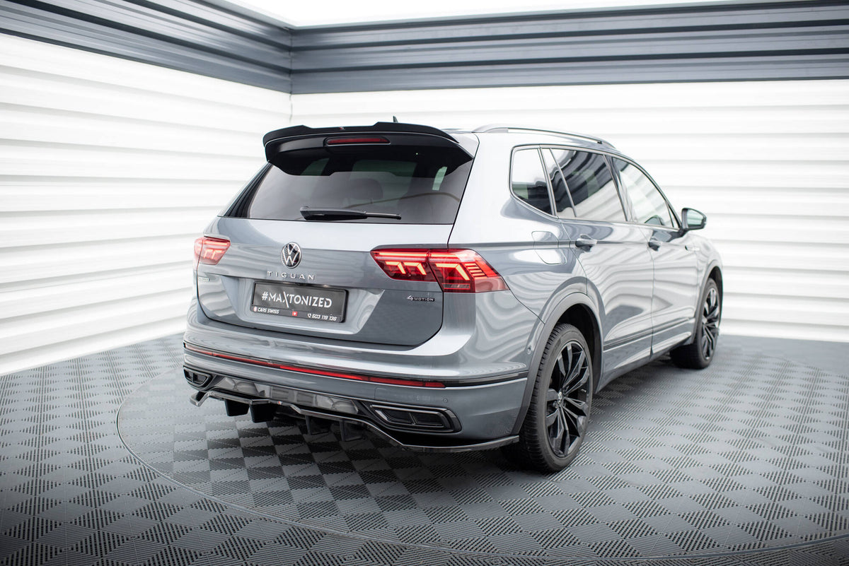 Street+ Mittlerer Diffusor RACE passend für VW Tiguan Allspace R-Line Mk2 Facelift schwarz Hochglanz – Ansicht 1