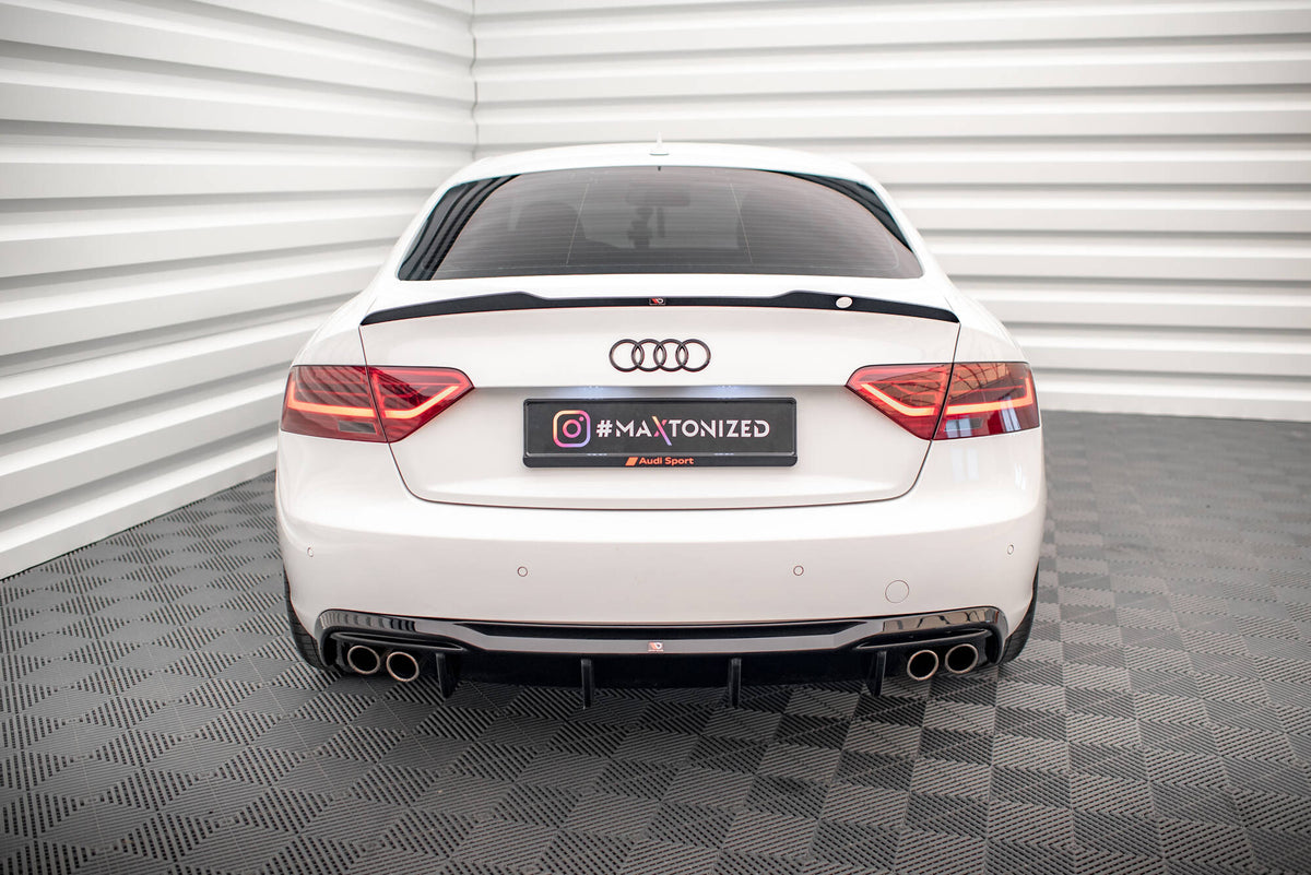 Diffusor Heck Ansatz passend für Audi A5 Coupe 8T Facelift (Doppelauspuff li. re.) – Ansicht 3