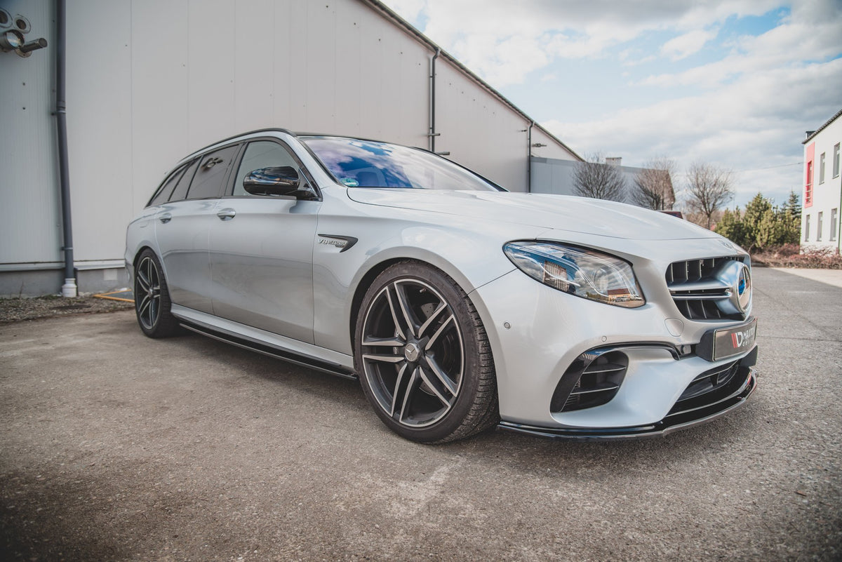 Street+ Seitenschweller Leisten passend für Mercedes-Benz E63 AMG Kombi/Limousine S213/W213 schwarz Hochglanz – Ansicht 1