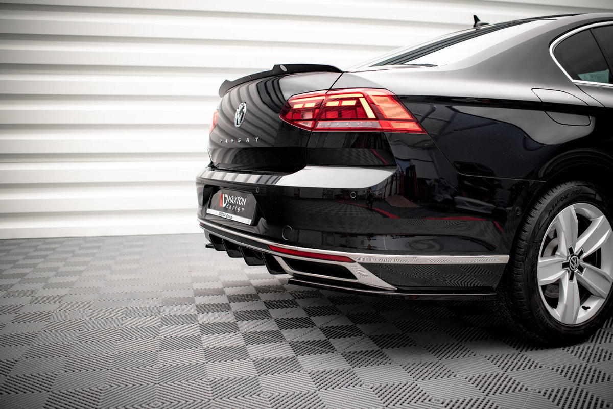 Diffusor Heck Ansatz passend für VW Passat B8 Facelift schwarz Hochglanz – Ansicht 4