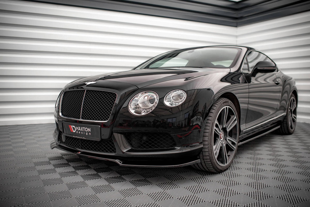 Street+ Spoilerlippe Front Ansatz V.1 passend für Bentley Continental GT V8 S Mk2 schwarz Hochglanz – Ansicht 4