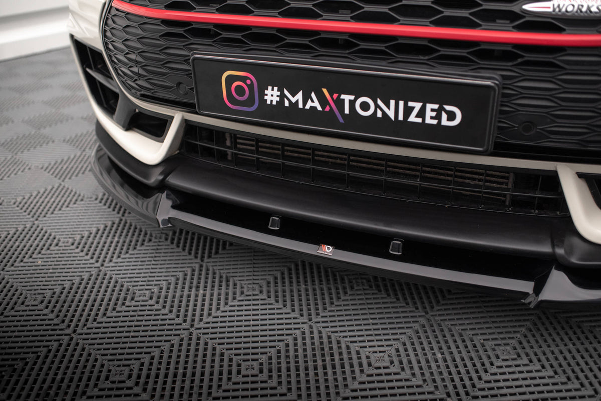 Street+ Spoilerlippe Front Ansatz V.1 passend für Mini Cooper Clubman John Cooper Works F54 Facelift schwarz Hochglanz – Ansicht 3