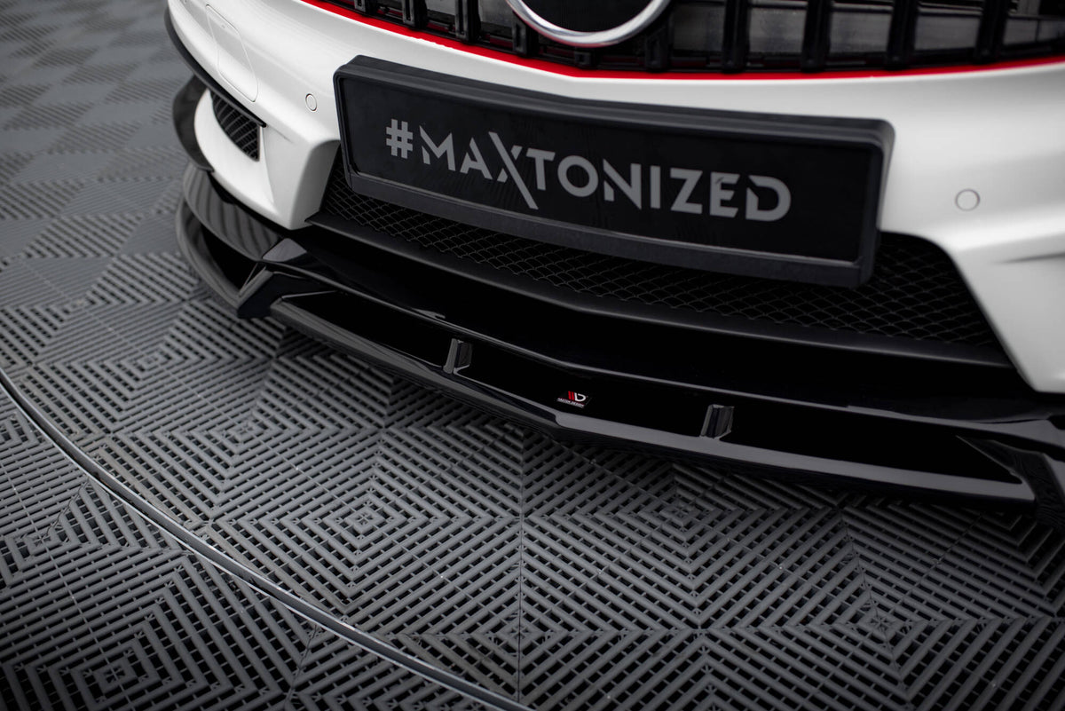 Street+ Spoilerlippe Front Ansatz V.3 passend für Mercedes-Benz A45 AMG W176 schwarz Hochglanz – Ansicht 4