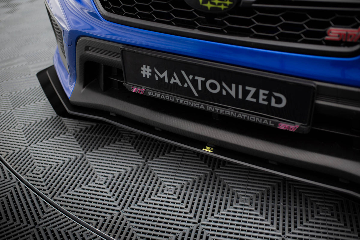 Street Pro Street+ Spoilerlippe Front Ansatz + Flaps passend für Subaru WRX STI Mk1 Facelift schwarz Hochglanz – Ansicht 4