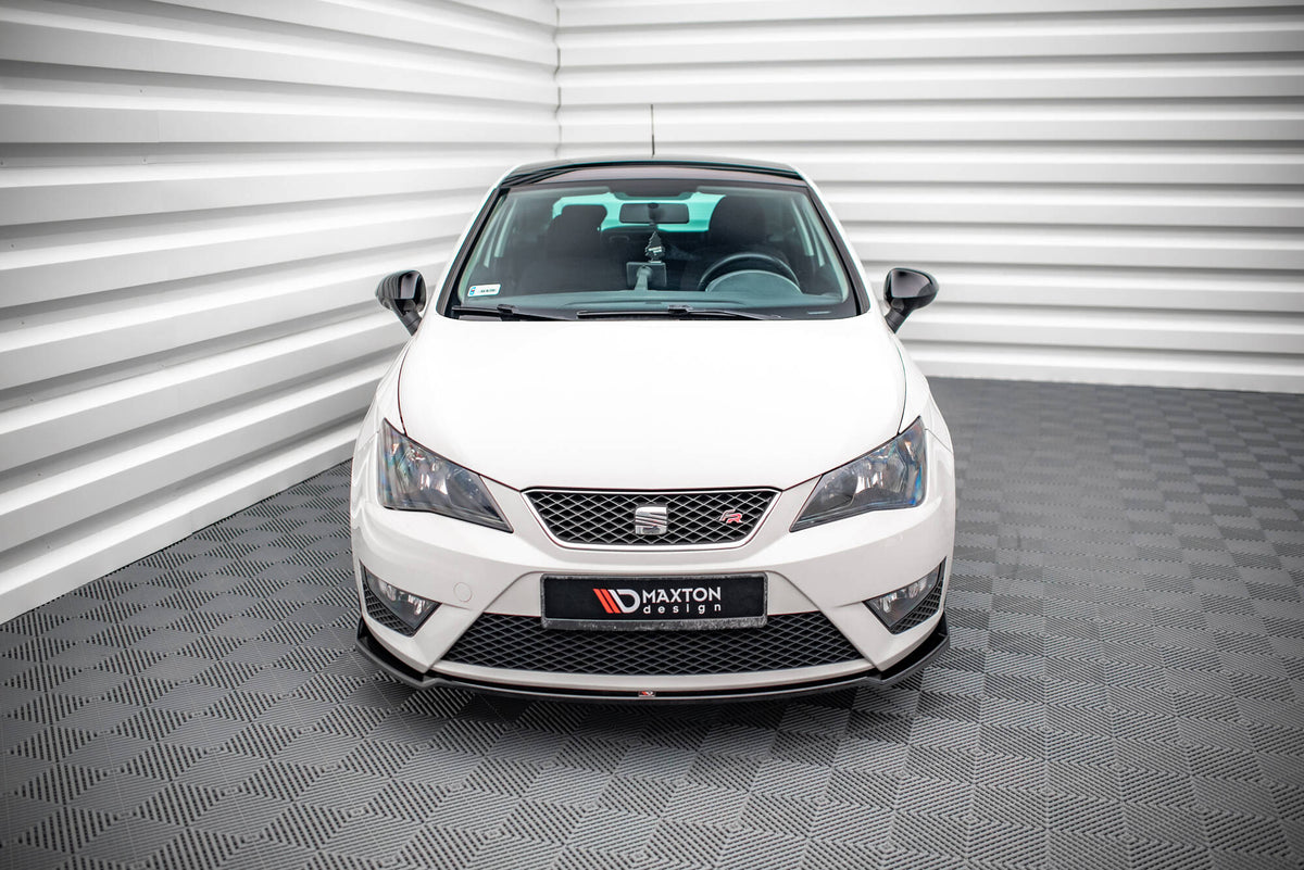 Street+ Spoilerlippe Front Ansatz V.1 passend für Seat Ibiza FR SC Mk4 Facelift schwarz Hochglanz – Ansicht 1