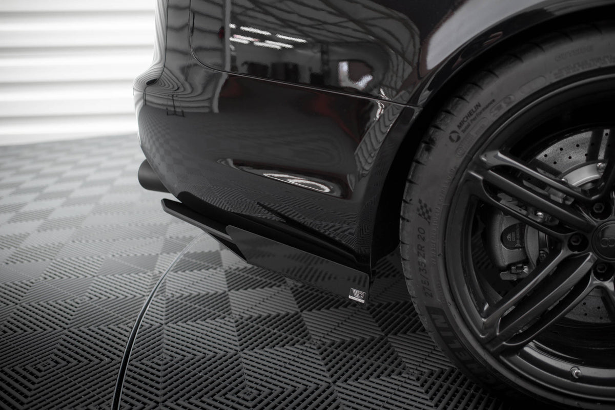 Street Pro Heck Ansatz Flaps Diffusor + Flaps passend für Audi RS6 Avant C6 schwarz Hochglanz – Ansicht 4