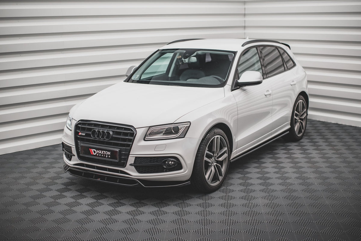 Street+ Spoilerlippe Front Ansatz passend für Audi SQ5 / Q5 S-Line Mk1 (8R) schwarz Hochglanz – Ansicht 4