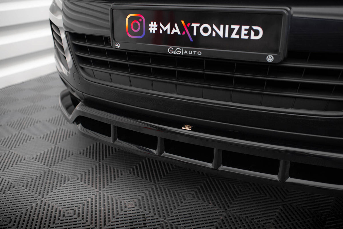 Street+ Spoilerlippe Front Ansatz passend für VW Touareg Mk2 schwarz Hochglanz – Ansicht 4