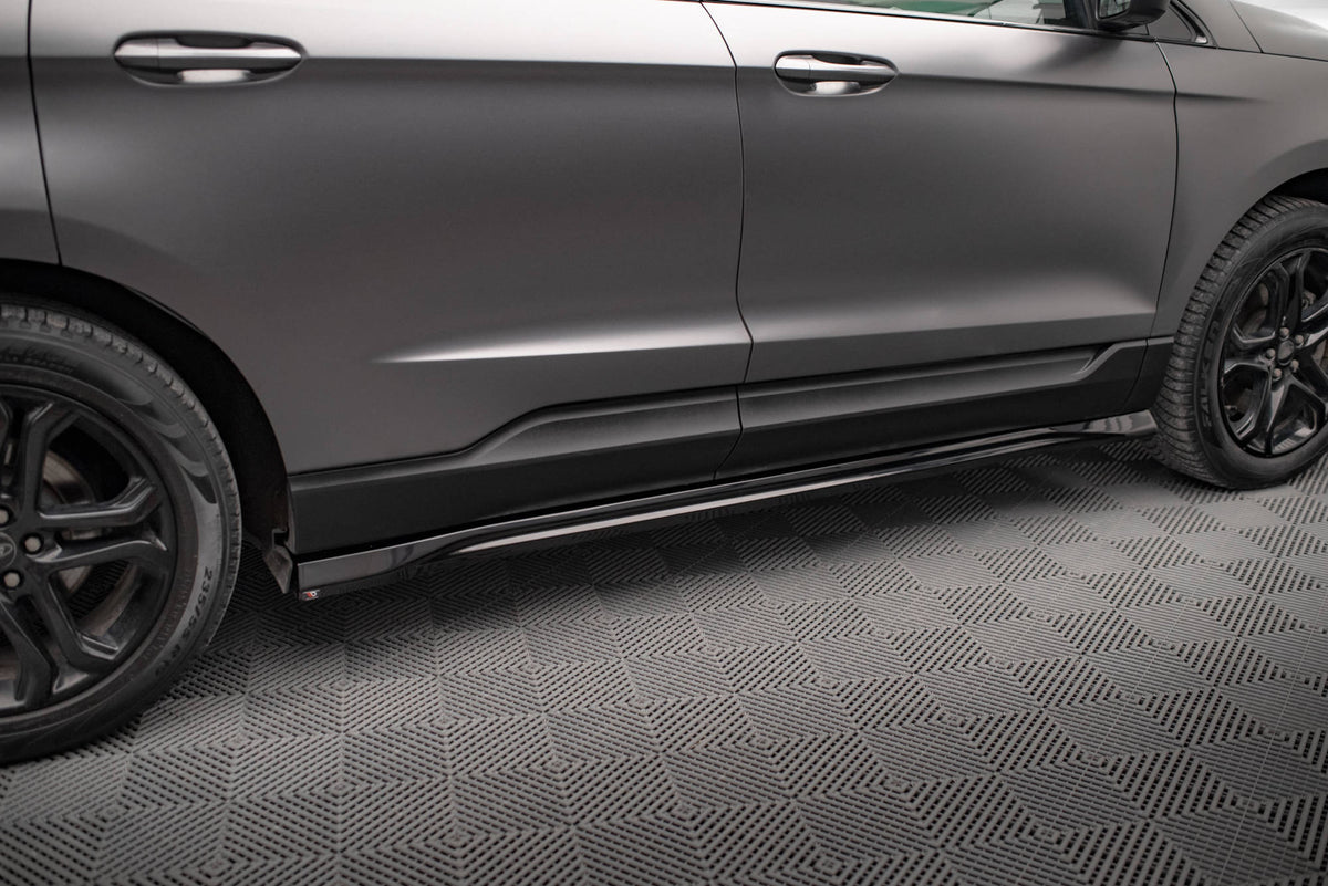 Street+ Seitenschweller Leisten passend für Ford Edge ST Mk2 Facelift schwarz Hochglanz – Ansicht 1