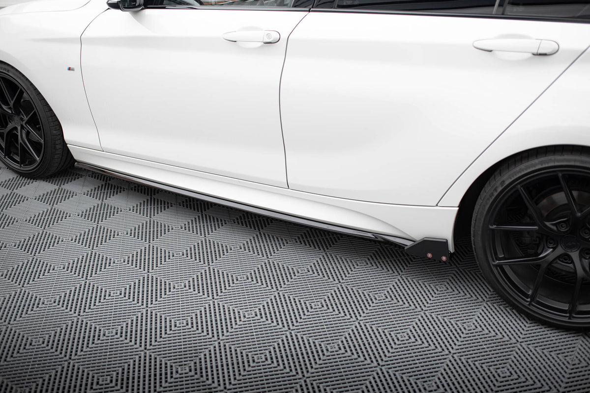 Street+ Seitenschweller Leisten passend für V.4 + Flaps BMW 1er M-Paket / M140i F20 Facelift – Ansicht 4