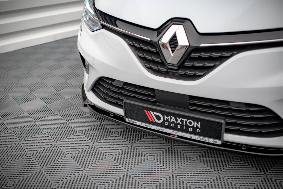 Street+ Spoilerlippe Front Ansatz V.2 passend für Renault Clio Mk5 schwarz Hochglanz – Ansicht 4