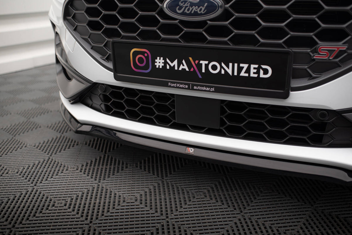 Street+ Spoilerlippe Front Ansatz V.3 passend für Ford Focus ST / ST-Line Mk4 Facelift schwarz Hochglanz – Ansicht 3