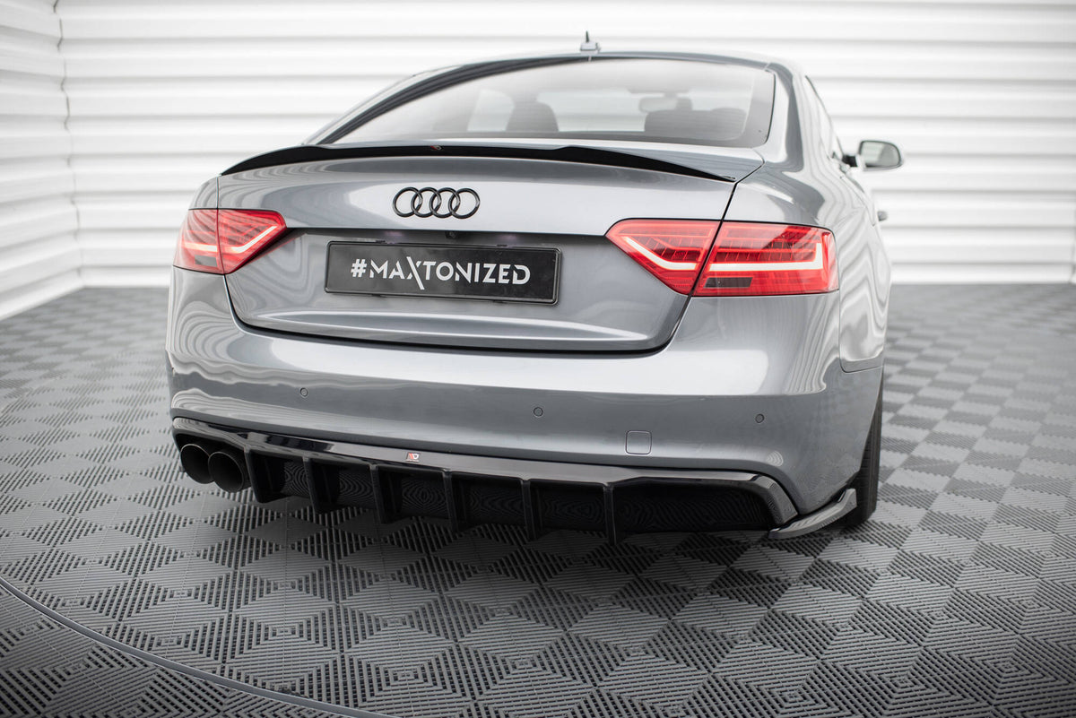 Diffusor Heck Ansatz passend für Audi S5 / A5 S-Line 8T Facelift (Doppelauspuff li.) – Ansicht 3
