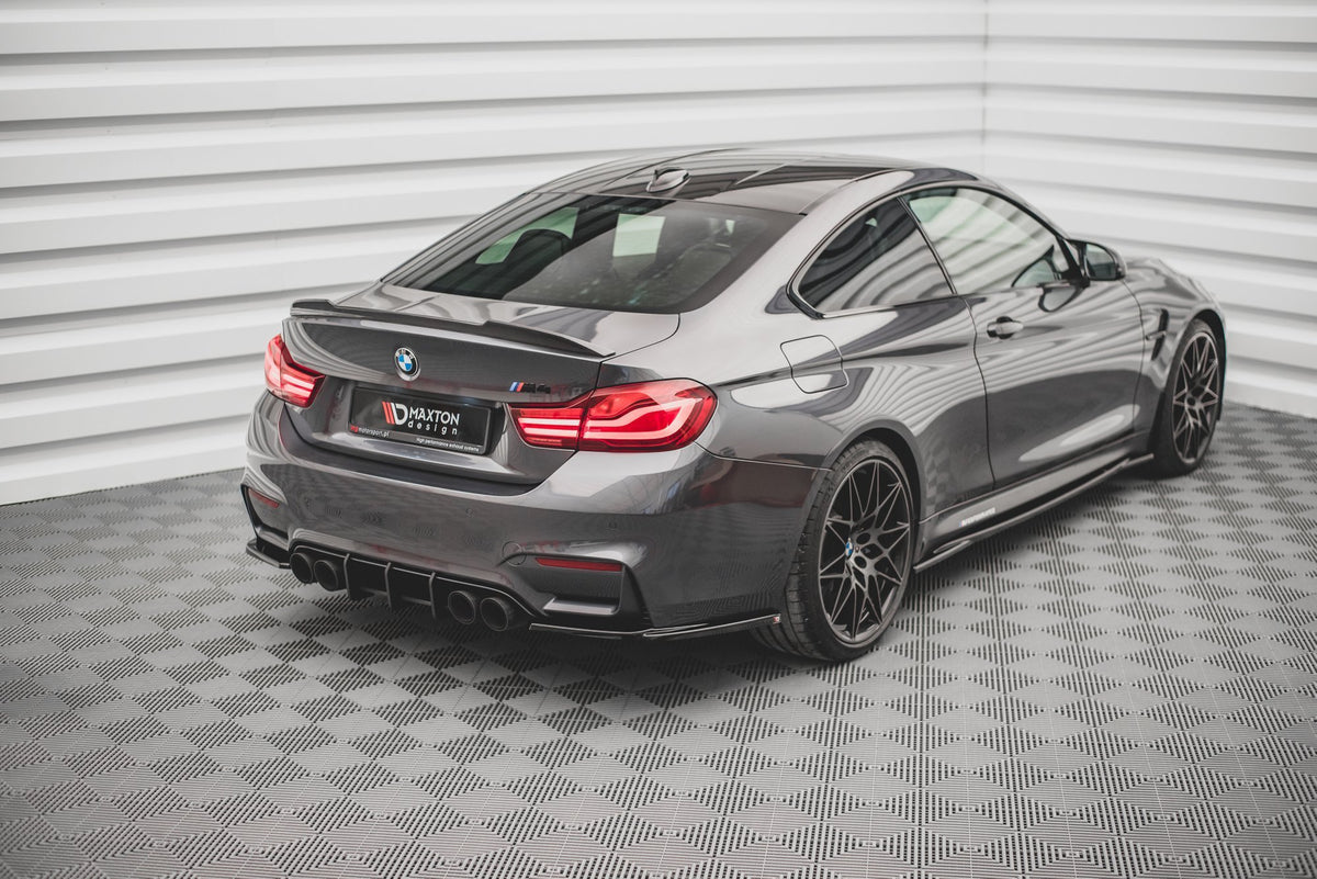 Heck Ansatz Flaps Diffusor V.2 passend für BMW M4 F82 schwarz Hochglanz – Ansicht 3