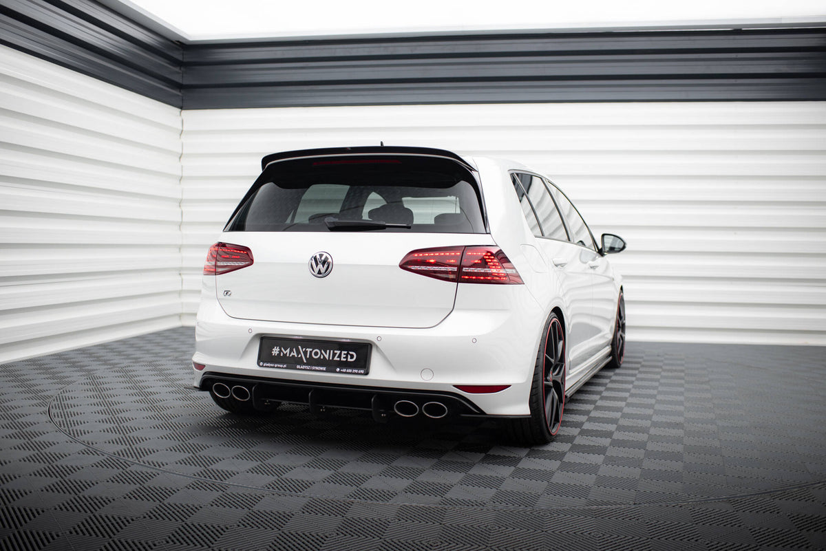 VW GOLF 7 R HATCHBACK Diffusor Heck Ansatz passend für Heckschürze passend für & Heck Ansatz Flaps Diffusor passend für – Ansicht 1