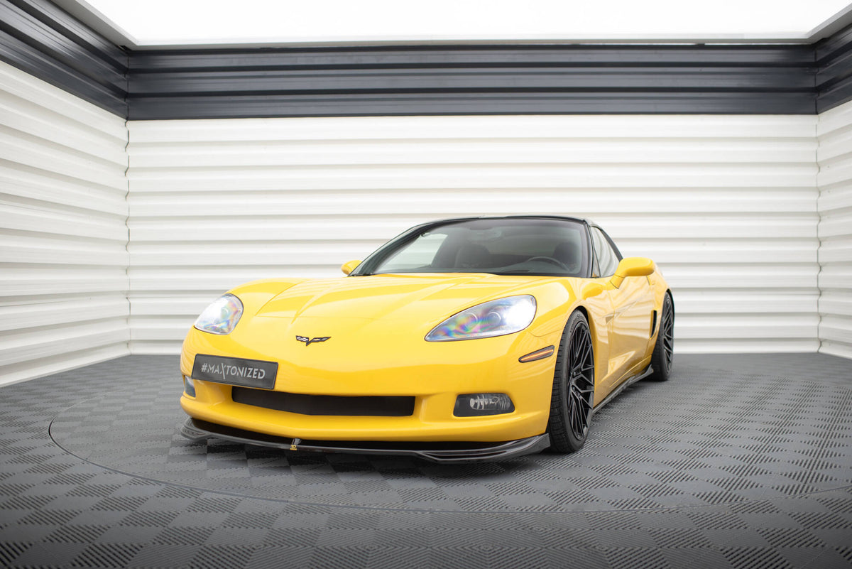 Street+ Spoilerlippe Front Ansatz passend für Chevrolet Corvette C6 schwarz Hochglanz – Ansicht 3