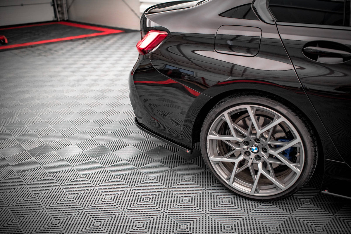 Heck Ansatz Flaps Diffusor V.4 passend für BMW M340i G20 / G21 schwarz Hochglanz – Ansicht 4