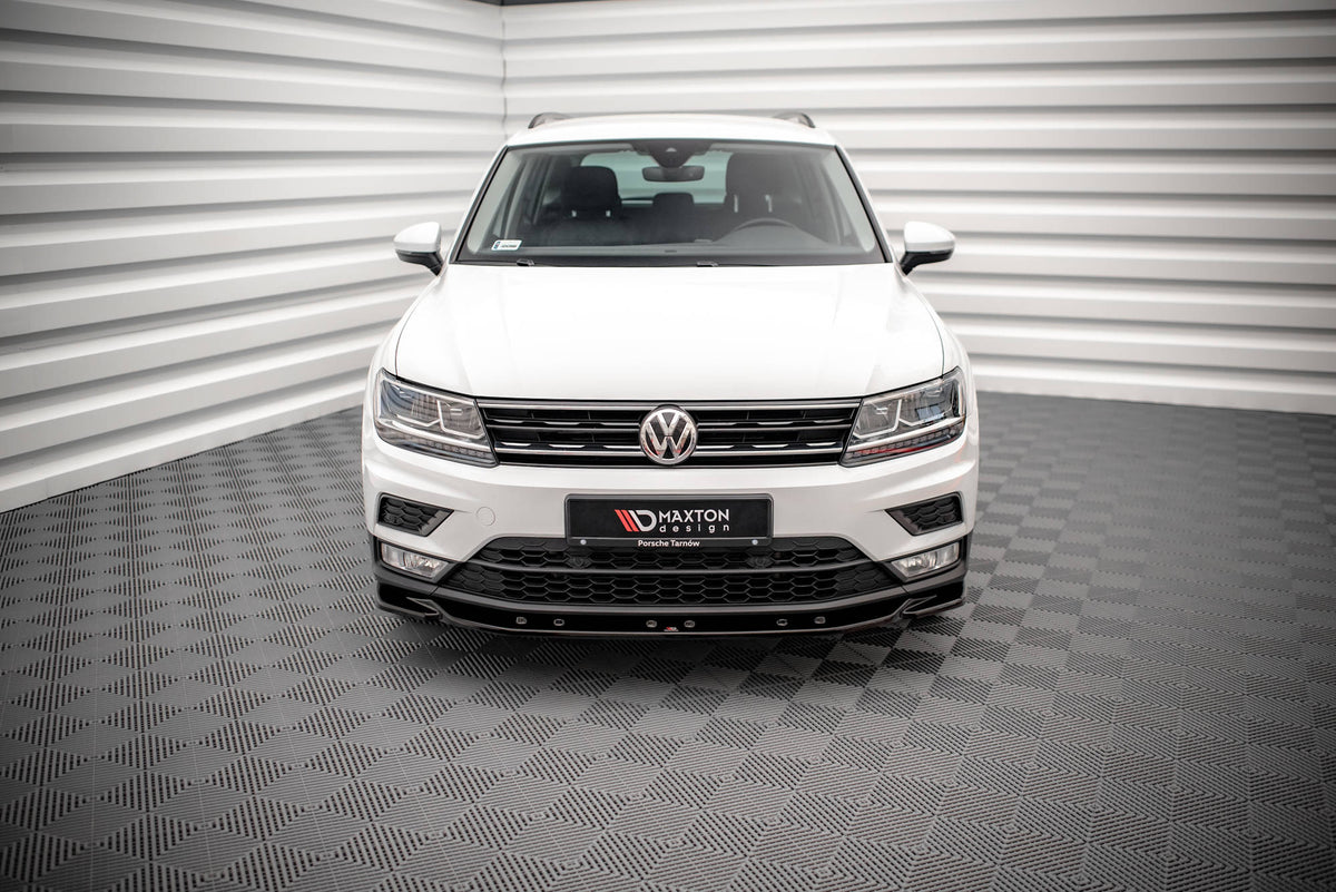 Street+ Spoilerlippe Front Ansatz passend für VW Tiguan Mk2 schwarz Hochglanz – Ansicht 1