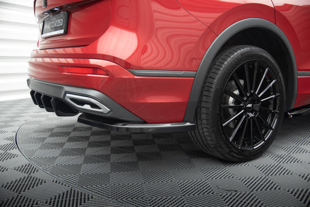 Heck Ansatz Flaps Diffusor passend für Seat Tarraco FR Mk1 schwarz Hochglanz – Ansicht 3