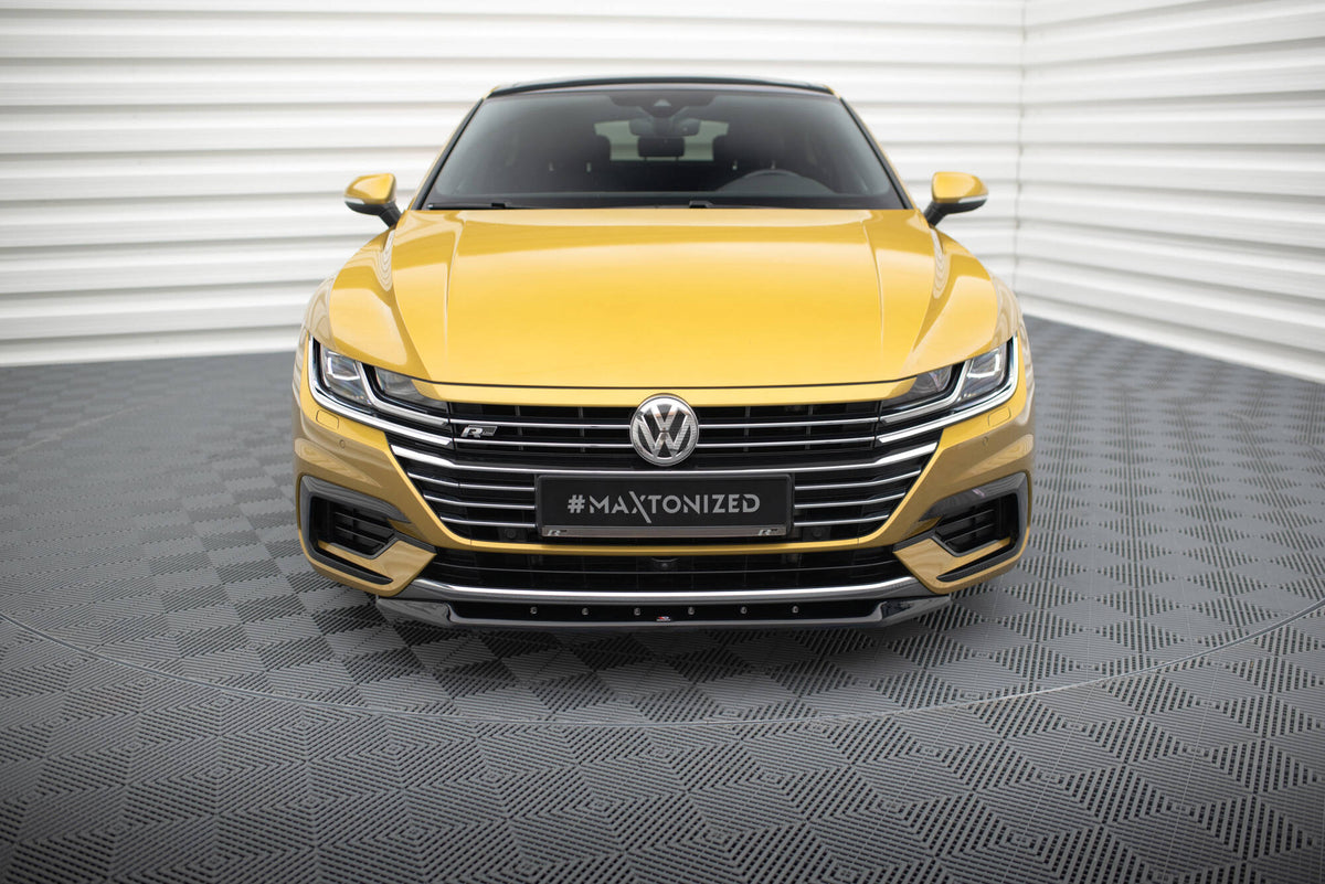 Street+ Spoilerlippe Front Ansatz V.2 passend für VW Arteon R-Line Limousine / Shooting Brake Mk1 schwarz Hochglanz – Ansicht 4