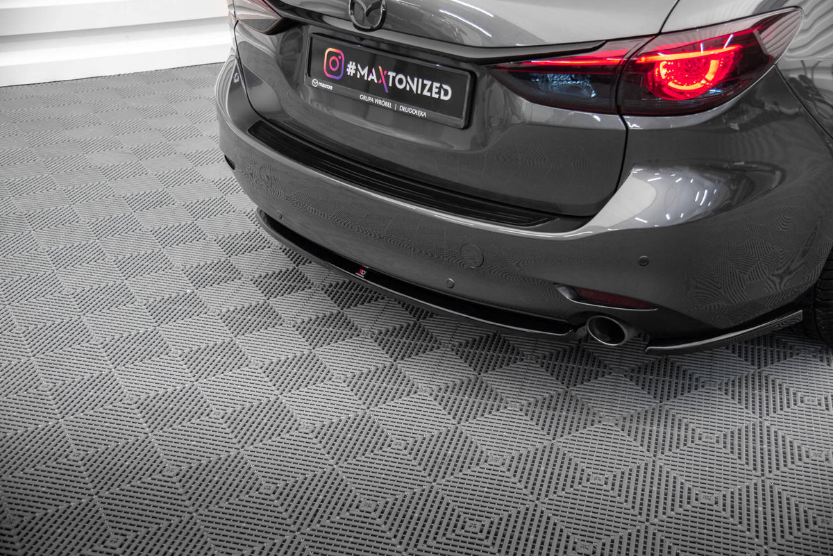 Heckansatz Mazda 6 Kombi Mk3 Facelift schwarz Hochglanz – Ansicht 3