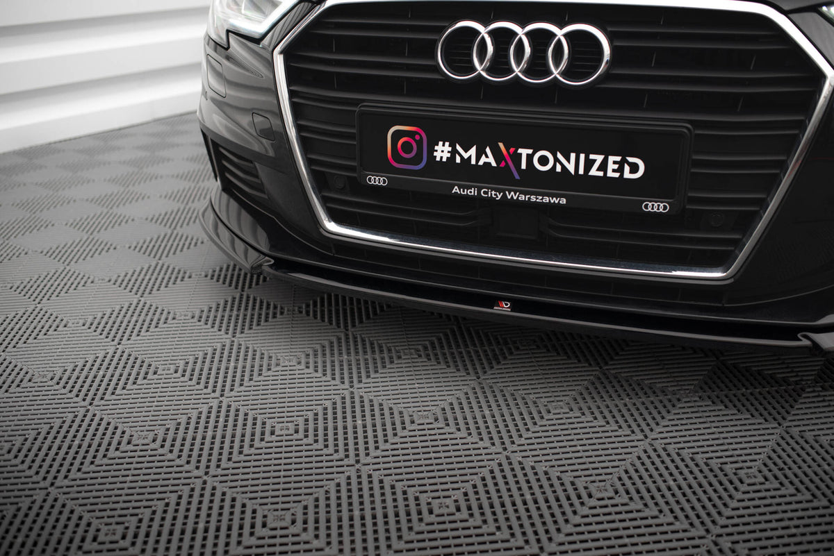 Street+ Spoilerlippe Front Ansatz V.2 passend für Audi A3 Sportback 8V Facelift schwarz Hochglanz – Ansicht 3