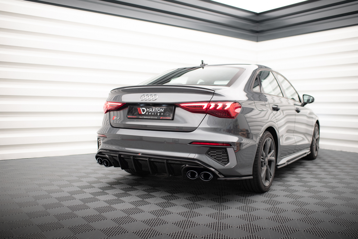 Diffusor Heck Ansatz + Endrohre für Audi A3 S-Line Limousine 8Y – Ansicht 2