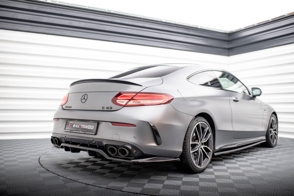 Street+ Mittlerer Diffusor RACE passend für Mercedes-AMG C43 Coupe / Cabrio C205 Facelift / A205 Facelift schwarz Hochglanz – Ansicht 5
